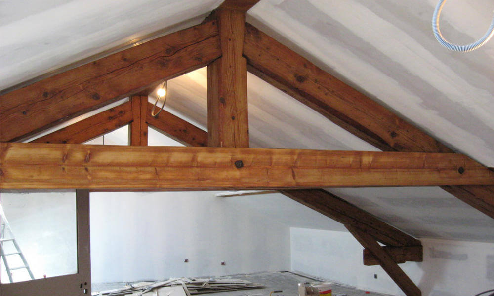 vieilles poutres en bois