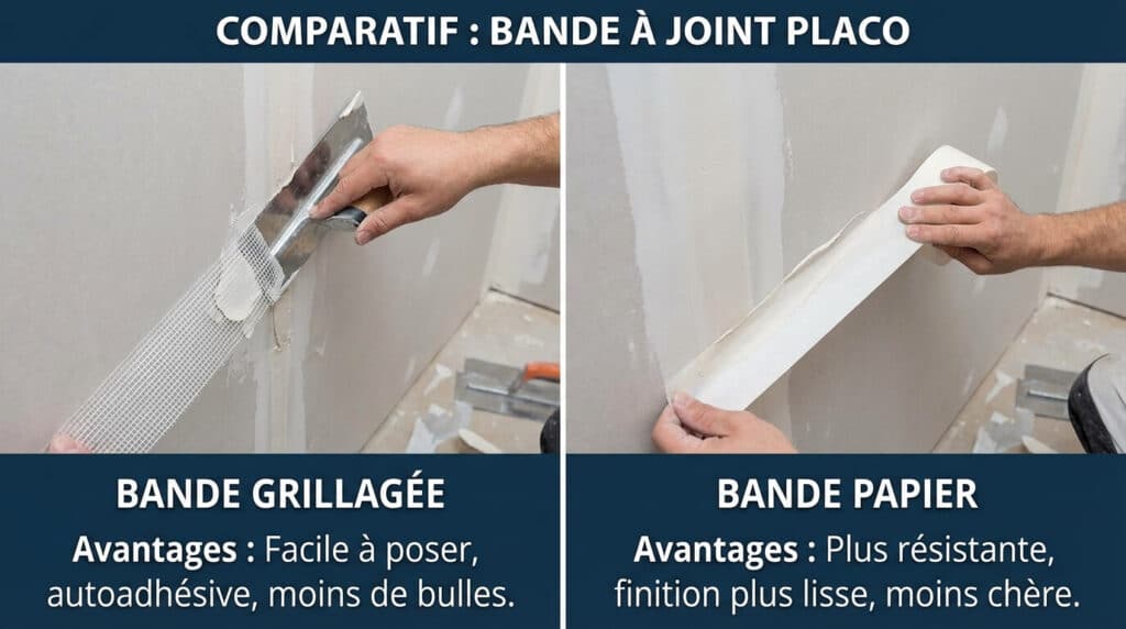 comparatif : Bande à joint Placo : Grillagée ou Papier ?