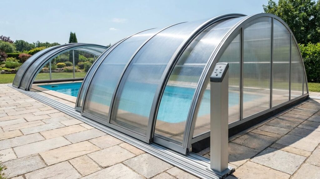 système d’ouverture d’un abri de piscine