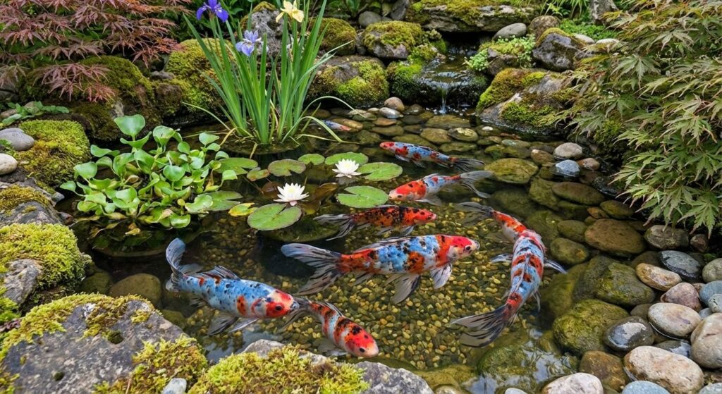 Poissons rouges de type Shubunkin, une alternative idéale pour les bassins de petite taille