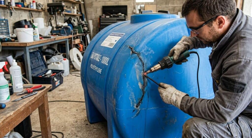 Réparer une cuve en plastique fendue ou percée : techniques efficaces 3