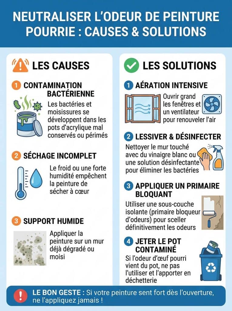 Peinture qui sent l'œuf pourri ou le moisi : causes, risques et solutions 4